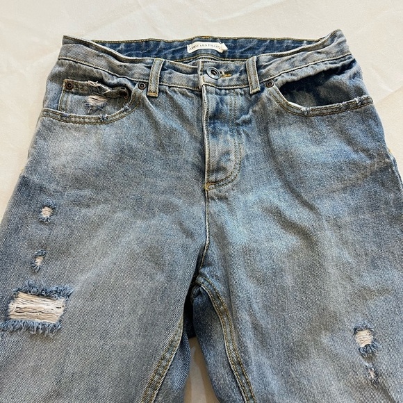 AVEC LES FILLES Women’s Distressed Straight Leg Jeans, Size 26 - Picture 3 of 9